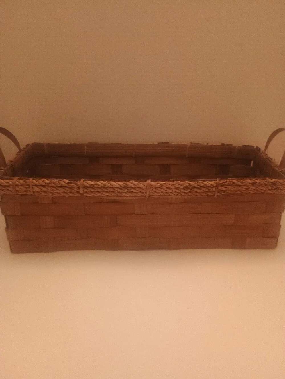 Woven Apple Accent Storage Basket - Brown